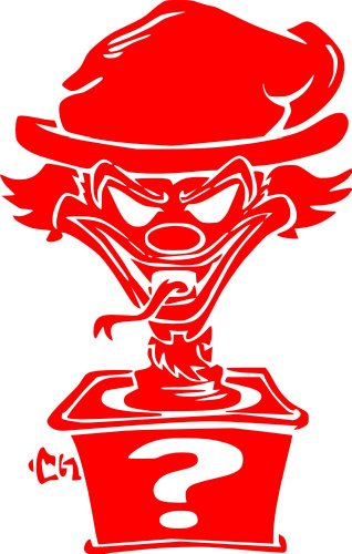 JP Vinyl Design - ICP Insane Clown Posse Riddle Box Logo -Vinyl Decal - 6 - Red Bumper Stickers, Decals & Magnets JP Vinyl Design BT50-RED-6