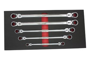 Ez Red WR5ML Double Box Xxl Locking Flex Head Metric Spline Wrench Box Wrenches E-Z Red EZWR5ML