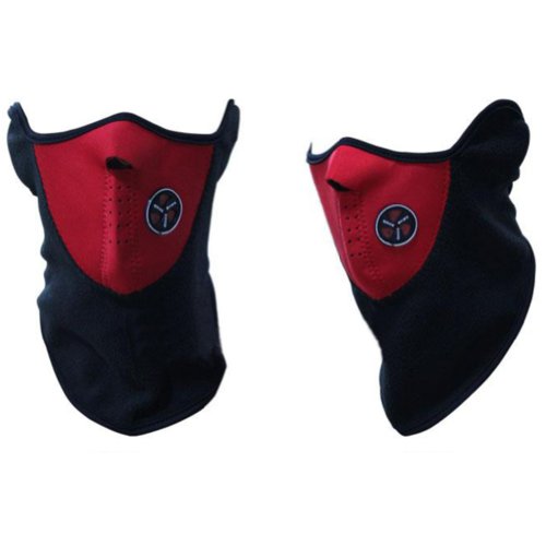 Winter Motorcycle Biking Skiing Skateboard Half Face Mask Wind Veil - Red Face Masks KingTech