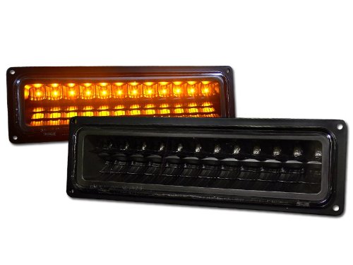 Blk Clear Lens Led Signal Bumper Lights Lamps Chevy Gmc C10 C/K Truck/Suv Lighting Assemblies & Accessories Topline_autopart blks-c1088led-jdm-001