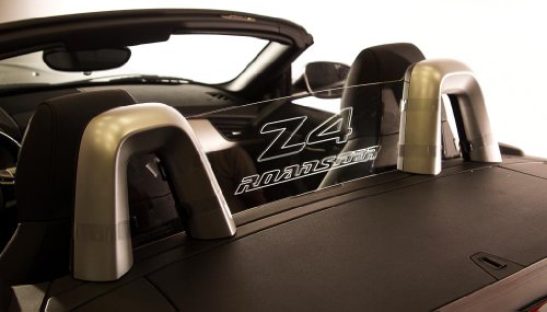 DEFLECTAIR⢠- Wind Deflector for NEW BMW Z4 Convertible - Clear w/ Z4 ROADSTER Engraving Body DEFLECTAIR Z4_N_09-14_CLEAR_Z4_ROADSTER