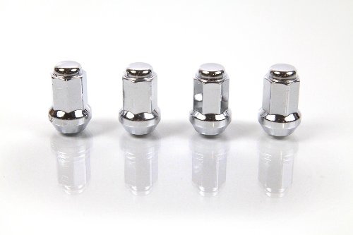Chrome Polish - JSK - 7-Sided Heptagon - Plated Steel Racing Wheel Lock LUG NUT for OLDSMOBILE 65-87 ALL MID-SIZE RWD (CUTLASS,F85,44 Lug Nuts Hot Ride JSK666525-O1.5POL777