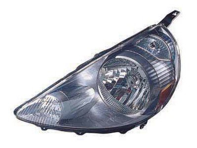 DRIVER SIDE HEADLIGHT Honda Fit HEAD LIGHT LENS AND HOUSING; CODE NH642M STORM SILVER METALLIC Headlight Bulbs Headlights Depot DS-3-HO2518124