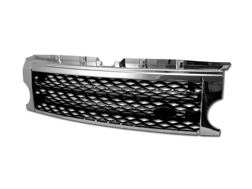 Chrome/Black Mesh Front Hood Bumper Grill Grille Land Rover Lr3 Discovery Grilles Topline_autopart fggg-gra-disc05-me-chbk-001
