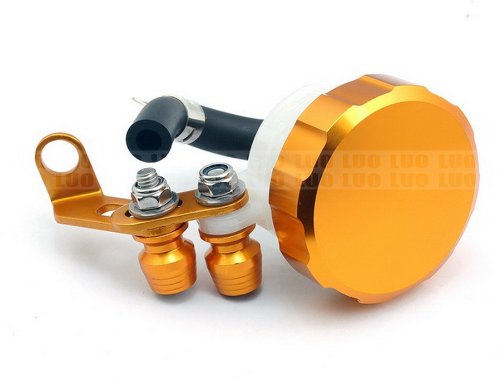 Motorcycle Racing CNC Billet Gold Front Brake Clutch Tank Master Cylinder Fluid Oil Reservoir For KAWASAKI ZX6R 2007 2008 2009 2010 2011 2012 Fluid Reservoirs LUO LUOO-MOTO-799-084-gold