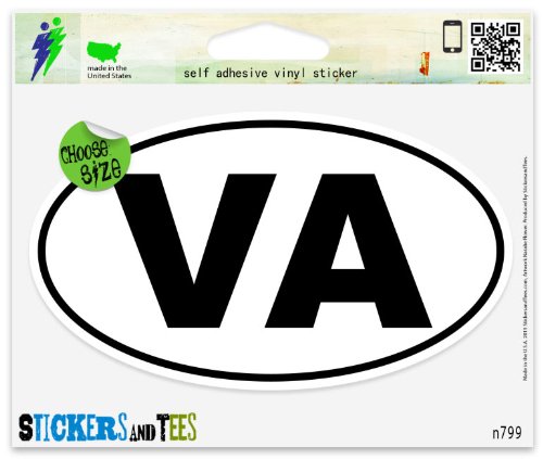 Virginia VA White State Oval Vinyl Car Bumper Window Sticker 3 x 2 Bumper Stickers, Decals & Magnets Stickers & Tees n799A