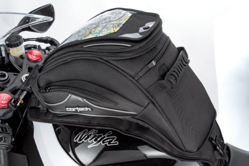 Cortech Super 2.0 18-Liter Sloped Black Magnetic Tank Bag - One Size Tank Bags Cortech 8230-0705-18
