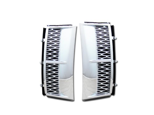Chrome/Silver Mesh Front Side Fender Intake Vent Grill Grille Range Rover Grilles Topline_autopart fggg-vent-rover06-chsl-001
