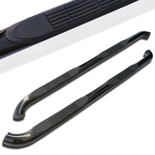 Jeep Wrangler 4Dr Black 3 Side Step Nerf Bars Running Board Running Boards Spec-D Tuning SSB3-WRG074BK-WB