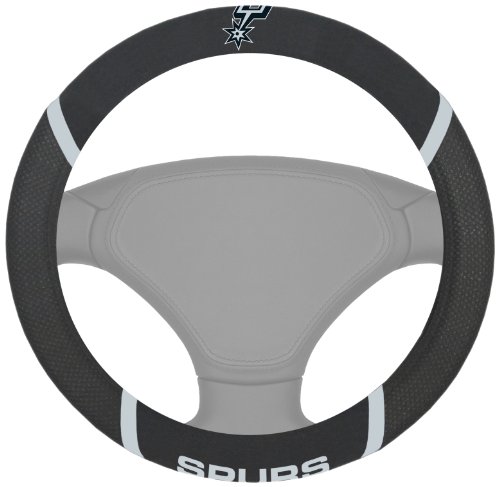FANMATS 14891 NBA San Antonio Spurs Polyester Steering Wheel Cover Steering Accessories Fanmats 14891