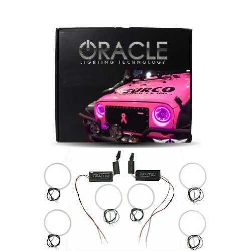 Oracle Lighting DO-CH0510C3-PK - Dodge Charger CCFL Triple Ring Halo Rings - Pink Headlight & Tail Light Conversion Kits Oracle Lighting DO-CH0510C3-PK