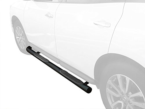 MaxMate Custom Fit 2013-2015 Infiniti QX60; 2013-2017 Nissan Pathfinder Black 3 Side Step Rails Nerf Bars Running Boards (2pcs with Mounting Bracket Kit) Body MaxMate WBN31578