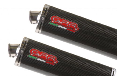 Kawasaki ZX 10R 06-07 GPR Exhaust Systems Oval Carbon Dual Slipon Mufflers Road Legal With DB Killers & Link Pipe Complete Systems GPR Stabilizer GPR.K.74.CO