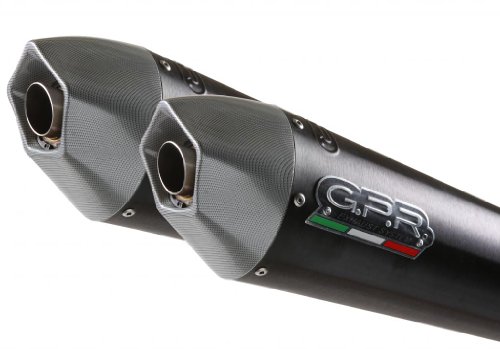 Kawasaki ZX-10R 06-07 GPR Exhaust Systems Speedcone Black Dual Slipon Mufflers Road Legal With DB Killers & Link Pipe Complete Systems GPR Stabilizer GPR.K.74.SPI