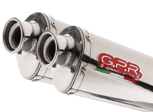 Suzuki GSXR 1000 07-08 GPR Exhaust Systems Trioval Stainless Dual Slipon Mufflers Road Legal With DB Killers & Link Pipe Complete Systems GPR Stabilizer GPR.S.119.TRI
