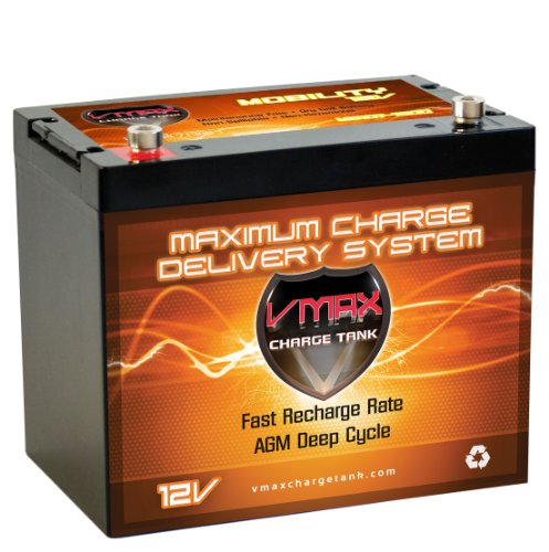 VMAXMB107 AGM Group 24 Deep Cycle Battery Replacement for Dynasty C&D Dynasty DCS-75BT 12V 85Ah Wheelchair Battery Batteries VMAX Wheelchair VMAXMB107