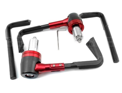 Red Motorcycle Racing CNC Front brake clutch Lever Guards Protector Proguard System Handlebar Brush 7/8(22mm) Fit For Ducati SPORT 1000 2006 2007 2008 2009 (DC-80/DB-80) Clutch LUO LUOO-MOTO-MTJ-160-red