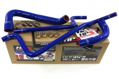 HPS (57-1221-BLUE) Silicone Radiator and Heater Hose Kit for Jeep Wrangler Radiator HPS 57-1221-BLUE