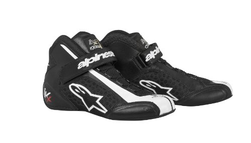 Alpinestars (2712113-12-12) Black/White Size-12 Tech 1-KX Karting Shoes Racing Apparel Alpinestars 2712113-12-12