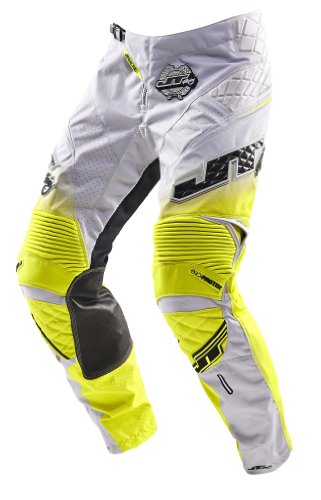 JT Racing USA Protek V MX Men's Motocross Dirt Bike Pants (Grey/Chartreuse/Black, Size 38) Pants & Chaps JT Racing USA 201421238