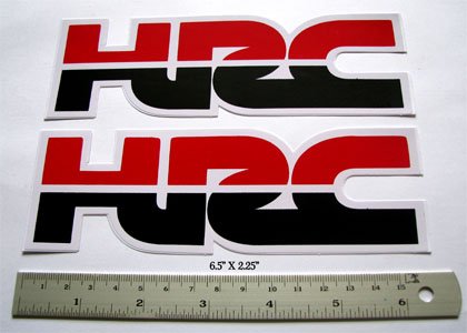 2 X Hrc Die Cut Decal Stickers (6.5 X 2.25) Black/red Bumper Stickers, Decals & Magnets HRC