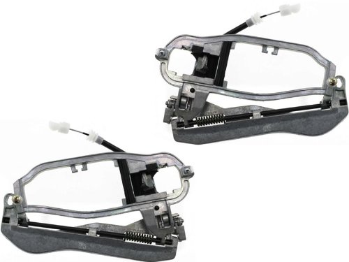 DS89 51218243615 51218243616 00-06 BMW X5 Front Pair Outside Door Handle Carrier 00 01 02 03 04 05 06 Body MotorKing DS89