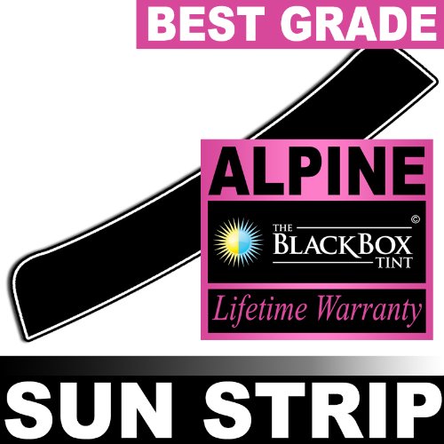 Super High Heat Rejection Black Box Alpine Precut Sun Strip for Hyundai Accent 4DR Sedan 03 2003 - SS5 Window Tinting Kits The Black Box Tint 105300010433-03-5% Sun Strip