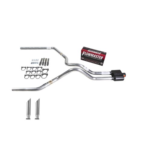 Truck Exhaust Kits - DIY dual exhaust system 2.5 MA pipe Flowmaster Super 10 SC Tip Pipes Truck Exhaust Kits FF071312MS10SC85RE0