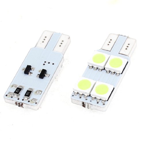 2 x No Error White 4 LED 5050 SMD Dashboard Gauge Panel Lamp Bulb for Auto Light Kit Amico Amico