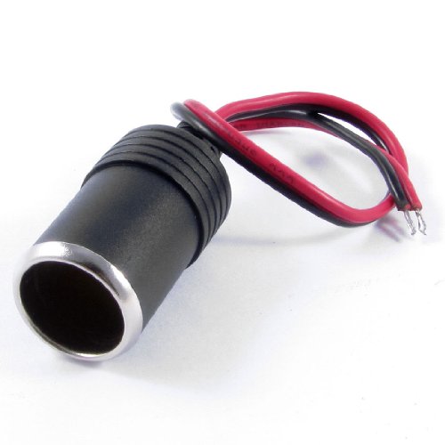 Car Charger Power Cigarette Lighter Female Socket Black w 26cm Cable Cigarette Lighter & Parts Amico Amico