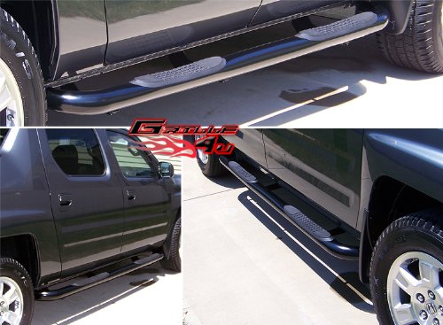 06-11 Honda Ridgeline Black Side Step Nerf Bars Running Boards Grille & Brush Guards APS NB-H3124B