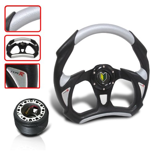 Steering System JDM Sport HUB-OT48+WHEEL-002BS+BUTTON-005
