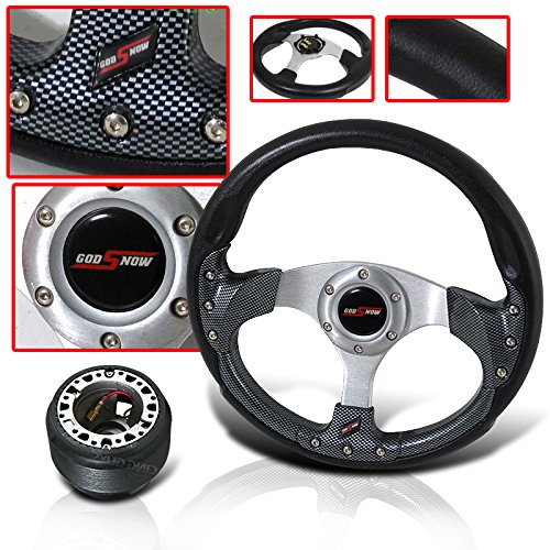 Steering System JDM Sport HUB-OT48+WHEEL-005CF+BUTTON-003