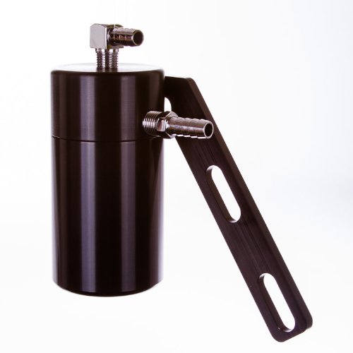 Elite Engineering's PCV Oil Catch Can - BLACK - Chrome Fittings - ZL1 Camaro PCV Valves Elite Engineering USA CC-300B-ZL1-Chrm