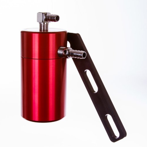 Elite Engineering's PCV Oil Catch Can - RED - Chrome Fittings - ZL1 Camaro PCV Valves Elite Engineering USA CC-300R-ZL1-Chrm