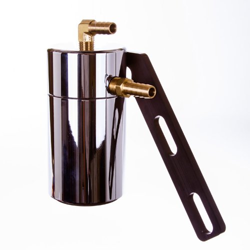 Elite Engineering's PCV Oil Catch Can - BLACK CHROME - Brass Fittings - ZL1 Camaro PCV Valves Elite Engineering USA CC-300-ZL1-BLK-CHROM-BRS