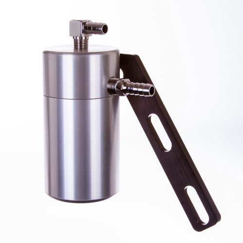 Elite Engineering's PCV Oil Catch Can - CLEAR - Chrome Fittings - LS3 Camaro PCV Valves Elite Engineering USA CC-300C-LS3-Chrm