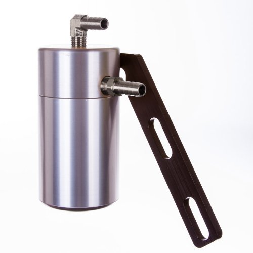Elite Engineering's PCV Oil Catch Can - CLEAR - Nickel Fittings - L99 Camaro PCV Valves Elite Engineering USA CC-300C-L99-Nickl