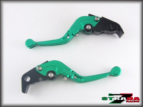 Moto Guzzi Sport 1200 07-13 Strada-7 Adjustable Folding Levers Pair Green Forward Controls IRC S7FL.148.Green