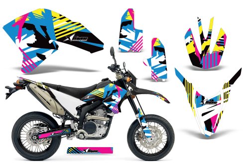 Flashback-AMRRACING MX Graphics decal kit fits Yamaha WR 250X_R (2007-2013)-Flashback Decals AMR Racing EB2-65289