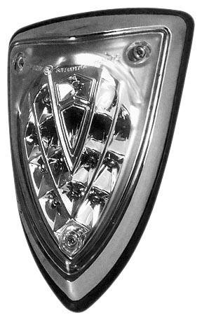 AKO Racing LED Integrated Taillight - Smoke Lens - Chrome Housing YA116S Turn Signal Assemblies & Lenses AKO Racing YA116S