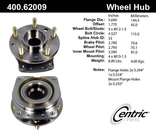 Hub Assemblies Centric 400.62009E