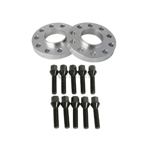 20mm (3/4) Hubcentric BMW Wheel Spacers (5x120 72.6) with Black 12x1.5 Lug Bolts for 128i 135i 318i 320i 325i 328i 335i M3 E60 525i 528i 530i 535i M5 Z3 Z4 E36 E46 E90 E92 E93 Wheel Adapters & Spacers Precision European Motorwerks 20mm-5120-726-45CS-Bbolt