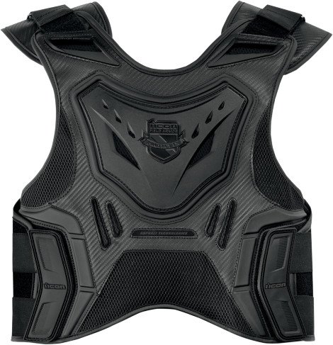 Icon Stryker Vest CE Approved D30 Stealth (LG / XL 2701-0511) Combined Chest & Back Protectors ICON IM-2701-0510-PU