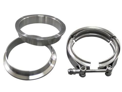 3 Inch V-Band Clamp + 2 Flanges Stainless Steel CNC Billet Clamps CXRacing 10342001004
