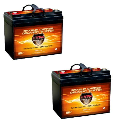 QTY2 VMAX857 AGM Deep Cycle Group U1 Battery Replacement for Hoveround HRV 100 12V 35Ah Wheelchair Battery Batteries VMAX Wheelchair VMAX857