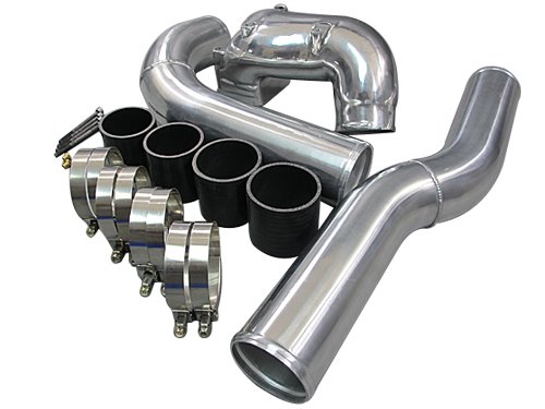 02-08 Dodge Ram 5.9 Cummins Cast Intake + Intercooler Piping Kit 3.5 black Piping & Piping Kits CXRacing 10442004664