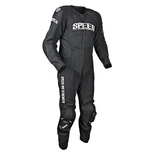 Speed and Strength Twist Of Fate 3.0 1-Piece Mens Black Leather Race Suit - 40 Racing Suits Speed and Strength 877516