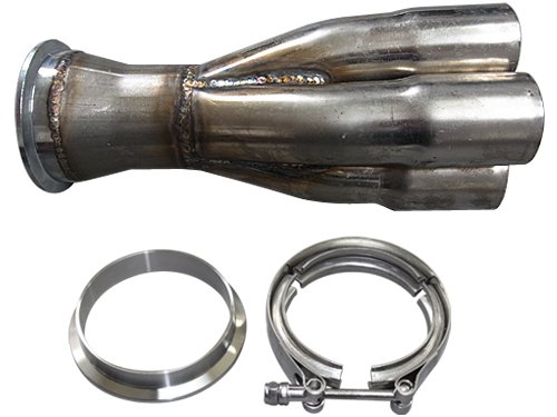 CXRacing 4-1 Exhaust Header Manifold Merge Collector 3.0 V-Band + Clamp + Flange Exhaust & Emissions CXRacing 10842004264
