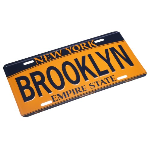 BROOKLYN - New York License Plate NY Car Plate NYC Metal Empire Gold Plate NYC Plate Souvenir NY License Plates Decor Decoration Covers Liberty
